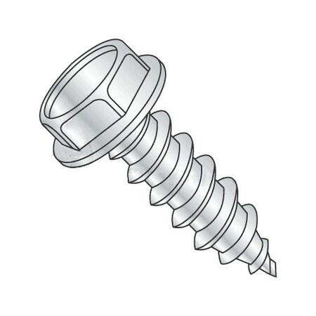 Newport Fasteners Sheet Metal Screw, #8-18 x 3/8 in, Zinc Plated Steel Flange Hex Head External Hex Drive, 11300 PK 785479-11300